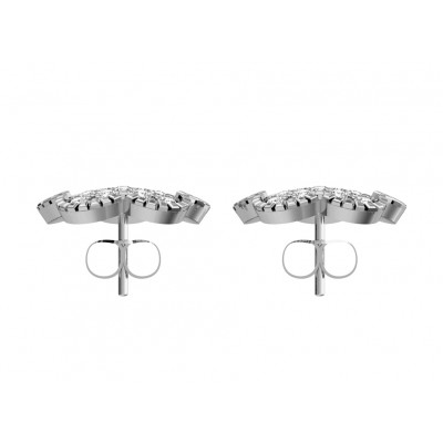 Diamond Flower Earstuds